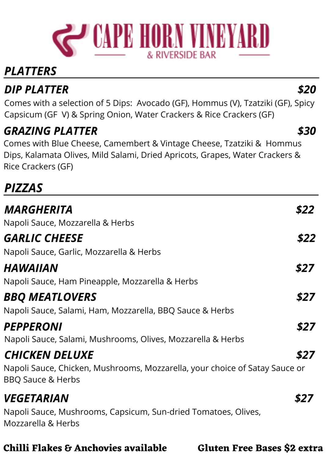 Cellar Door Cape Horn Vineyard & Riverside Bar